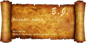 Bozsán Judit névjegykártya